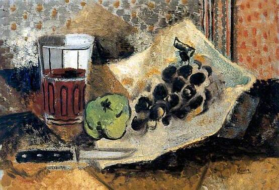 Still Life with Glass and Grapes (1918-23)