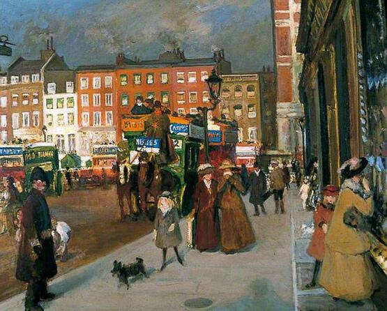 Knightsbridge from Sloane Street, London (Fine December Morning) (1903 or 1913)