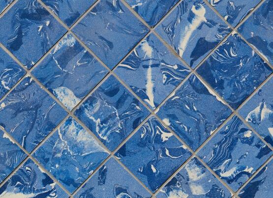 15 blue encaustic wall and floor tiles (2020)
