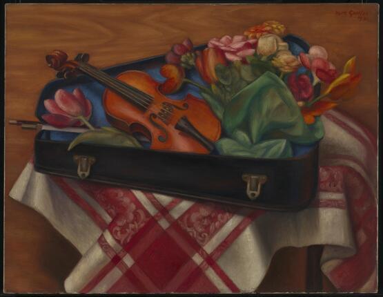 Violin Case and Flowers (1930)