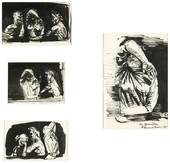 Four Studies for 'Les epouvantees' (1956)