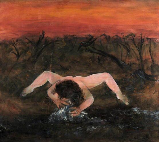 Nude washing in a Creek (1961)