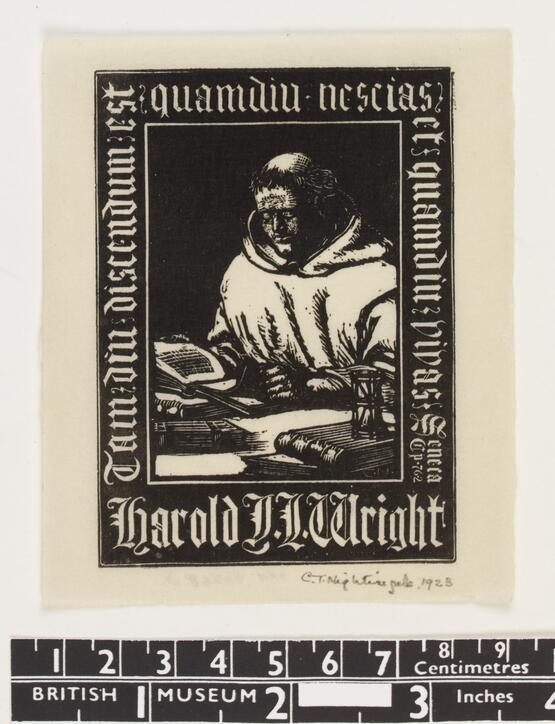 Bookplate of Harold Wright (1923)