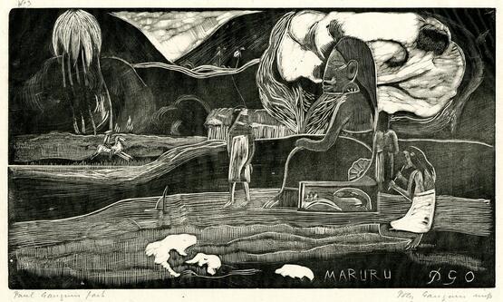 Maruru (Offerings of gratitude) (Paul Gauguin 10 Traesnit Series) (1893-94)
