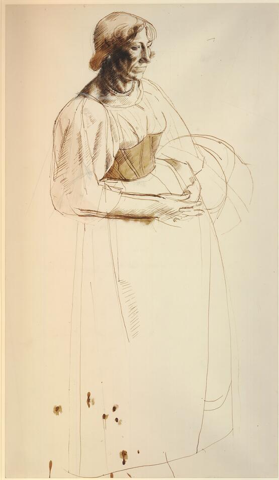 An Italian peasant woman, study for 'The Wine Press' (1903-24)