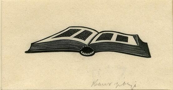Vignette of an open book (Illustration to Grey's 'Fallodon Papers', London: 1926) (1926)