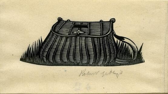 Vignette of basket (Illustration to Grey's 'Fallodon Papers', London: 1926) (1926)