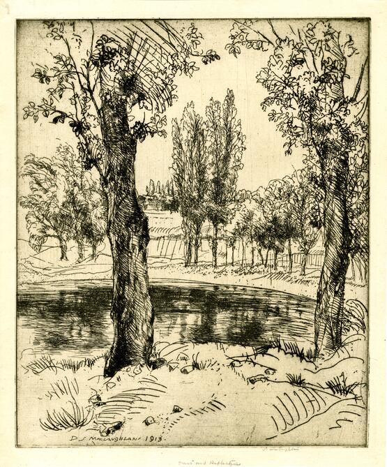 Trees and reflections (1913)