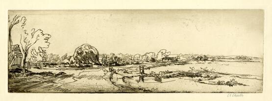 Across the Marshes, Sedgemoor, Somerset (1912)