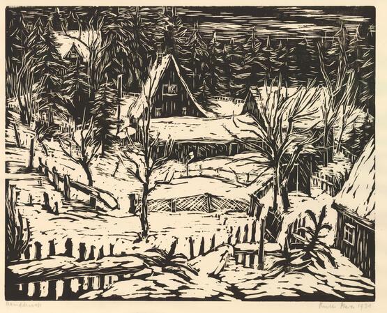 Cottages in the snow (1931)