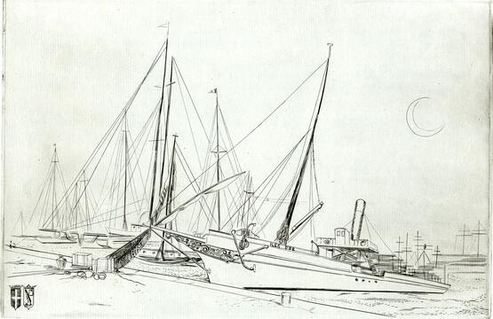 Bateaux à quai (circa 1933)