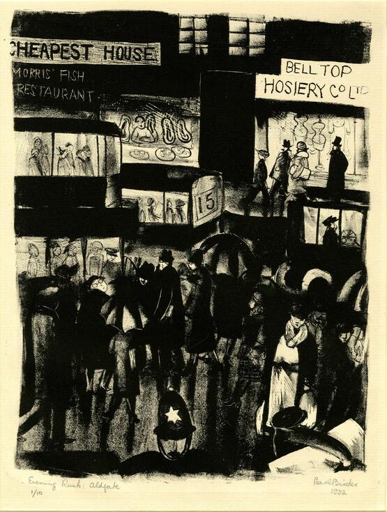 Evening rush: Aldgate (1932)