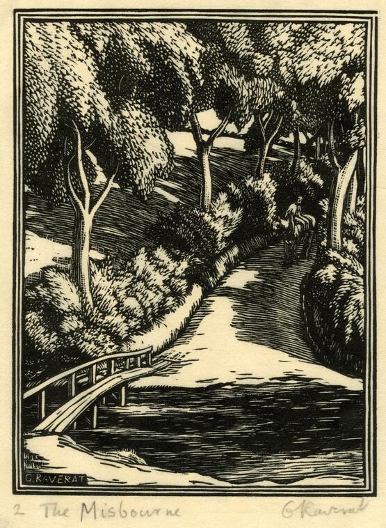 The River Misbourne (Illustration for Six Rivers Round London Series, London General Omnibus Company, 1929) (1929)