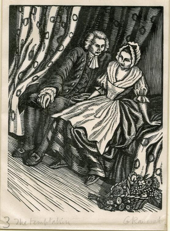 The Temptation (Illustration to Laurence Sterne's 'A Sentimental Journey', Penguin Illustrated Classics, 1938) (1937)