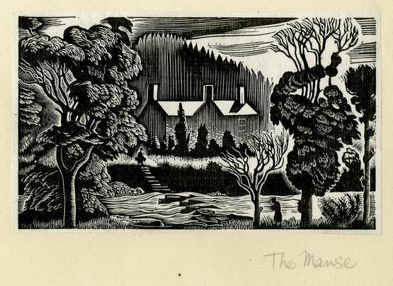 The Manse (from Album containing complete set of pulls from blocks for 'The Devil in Scotland' by Douglas Percy Bliss) (1934)