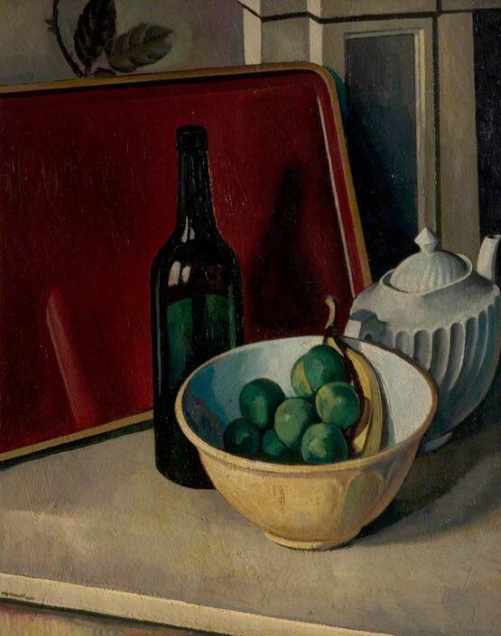 Still Life with Yellow Bowl and Fruit (1920)