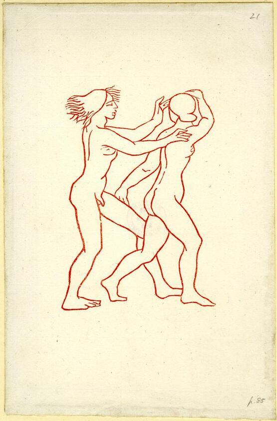 Illustration to ‘Daphnis and Chloë' by Longus (A. Zwemmer, London, 1937), p. 85 (1937)