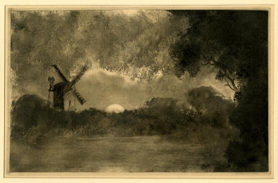Windmill, Moonlight (circa 1930)