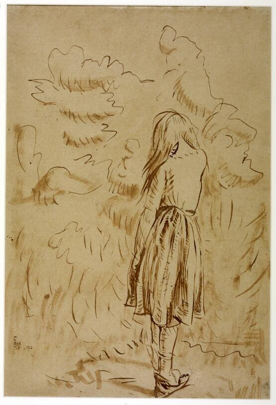 Catherine Earnshaw walking (from Emily Brontë's Wuthering Heights) (1924)