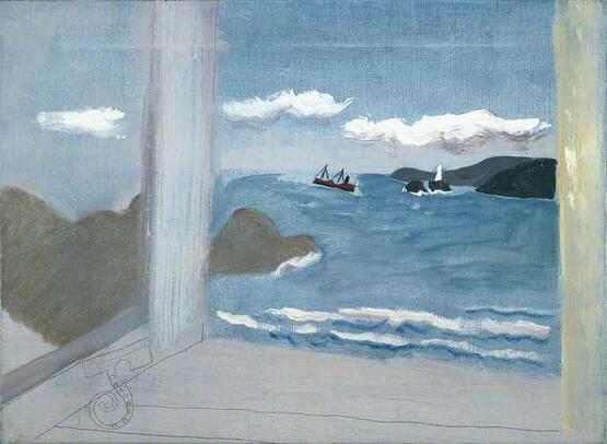 1931 (St Ives Bay; sea with boats) (1931)
