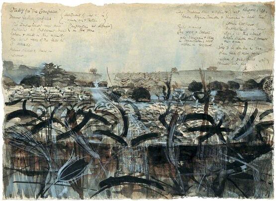 First Drawing for Summer (The Seasons) (Study for The Cornfield) (1954-56)