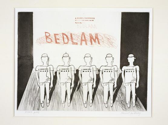 A Rake's Progress - 8a. Bedlam (A Graphic Tale comprising 16 Etchings) (1961-63)