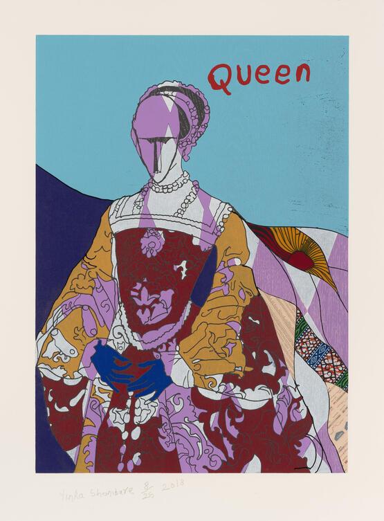 Queen I (one from a set of six relief prints - Unstructured Icons) (2018)