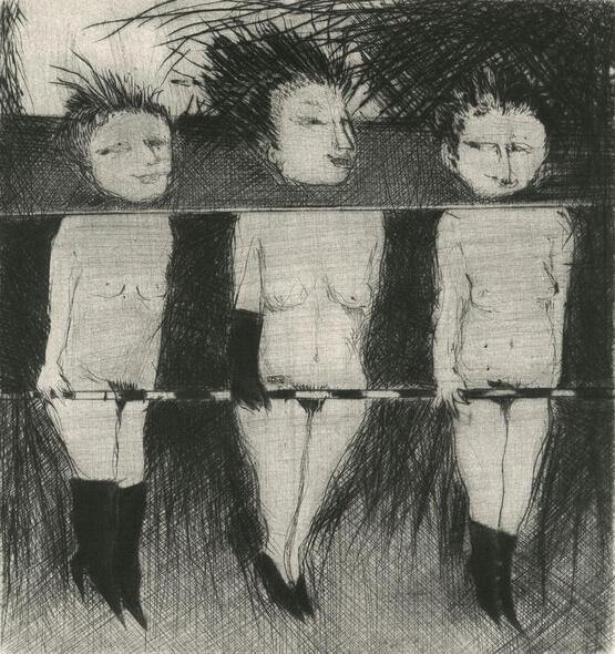 The Three Graces (suite of 10 drypoint etchings) X (1984)