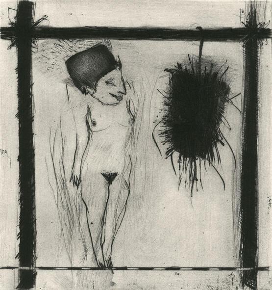 The Three Graces (suite of 10 drypoint etchings) V (1984)
