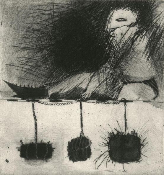 The Three Graces (suite of 10 drypoint etchings) VI (1984)