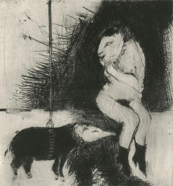 The Three Graces (suite of 10 drypoint etchings) VIII (1984)