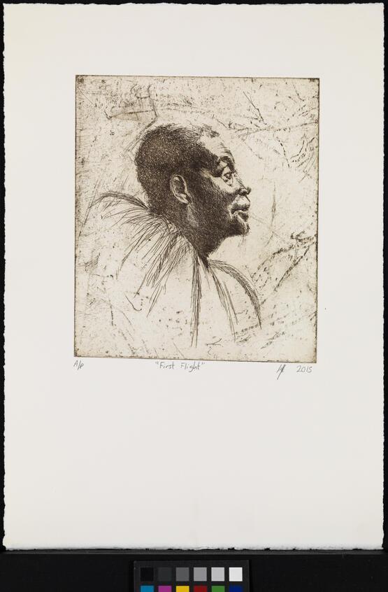 First Flight (Series of 10 Portrait etchings) 7. (2015)
