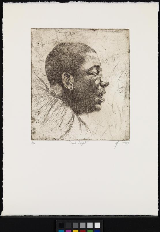 First Flight (Series of 10 Portrait etchings) 8. (2015)