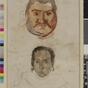 Head of a man with a moustache, and the head and shoulders of a young Tahitian (?) woman (verso) (1848-1903)